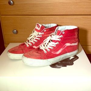 Vans Sk8 hi Acid Wash Red (Size 9.5)